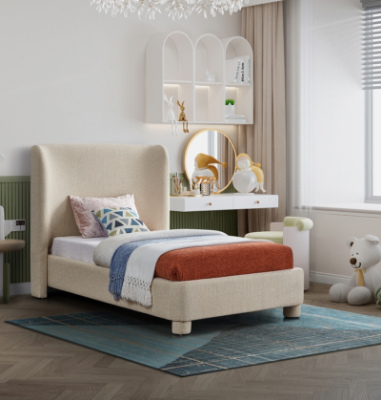 Show details for Twin Fabric Bed Picture of Twin Fabric Bed