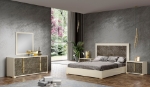 Picture of Beige, White and Dark Oak Gray(50% OFF) Dresser and Mirror