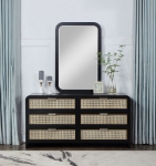 Picture of Sage Wood Dresser and Mirror