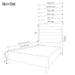 Picture of Flat Miami Headboard and Regular Base Custom Bed