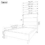 Picture of Concord Headboard and Regular Base Custom Bed