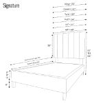 Picture of Upholstered bed with Signature Headboard