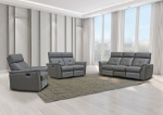 Picture of Top grain Genuine Leather Manual Recliner Sofa, Loveseat and Chair