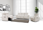 Picture of Top grain Genuine Leather Manual Recliner Sofa, Loveseat and Chair