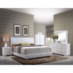 Picture of Gloss white finish Dresser and Mirror