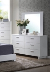 Picture of Gloss white finish Dresser and Mirror