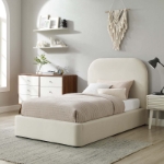 Picture of Velvet Curved Platform Bed