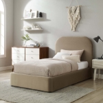 Picture of Velvet Curved Platform Bed