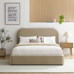 Picture of Velvet Curved Platform Bed