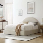 Picture of Velvet Arched Round Platform Bed