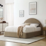 Picture of Velvet Arched Round Platform Bed