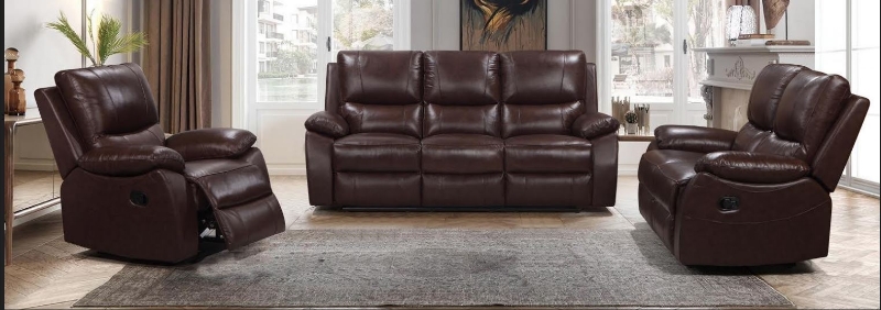 Picture of Genuine leather reclining sofa