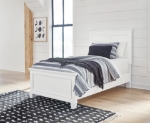Picture of Brownish cherry finish Twin Panel Bed