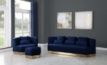 Picture of VELVET SOFA, OTTOMAN AND CHAIR