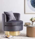 Picture of Velvet Swivel Accent Chair