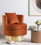 Picture of Velvet Swivel Accent Chair