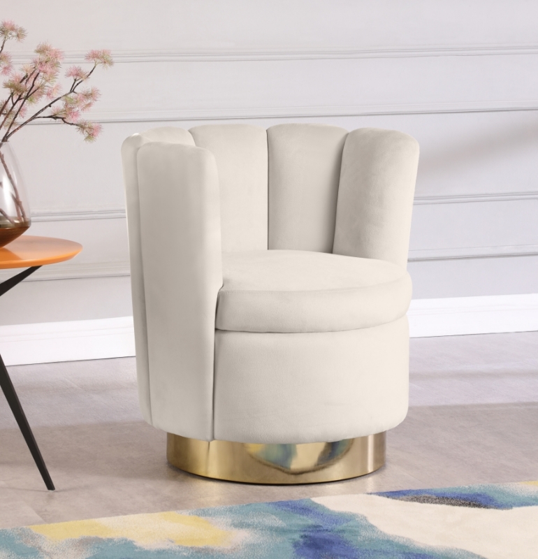 Picture of Velvet Swivel Accent Chair