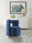 Picture of Velvet Swivel Accent Chair