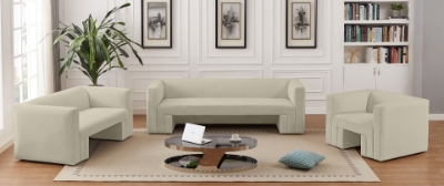 Show details for Velvet Sofa, Loveseat and Chair Picture of Velvet Sofa, Loveseat and Chair