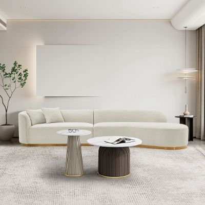 Show details for Linen Sofa Sectional with Pillows Picture of Linen Sofa Sectional with Pillows