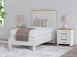 Picture of White finish Twin Panel Bed