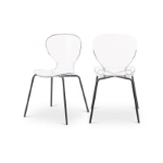 Picture of Matte Black Metal Frame Contemporary Design Dining Chair