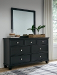 Picture of Brownish cherry finish Dresser and Mirror