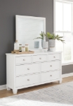 Picture of Brownish cherry finish Dresser and Mirror