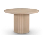 Picture of 48" Fluted Base Oak Wood Veneer Dining Table