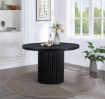 Picture of 48" Fluted Base Oak Wood Veneer Dining Table