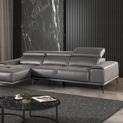 Show details for Genuine Leather Sectional Picture of Genuine Leather Sectional