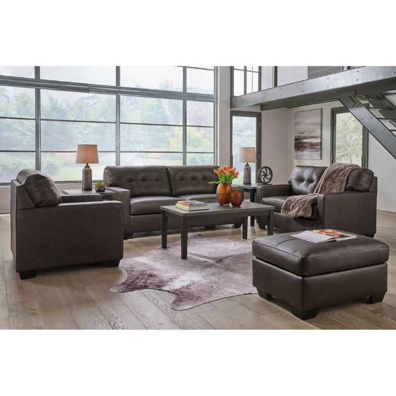 Picture of Genuine Leather Sofa , Loveseat, Chair and  Ottoman