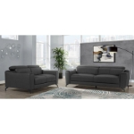 Picture of Genuine Leather Grey Sofa and Loveseat