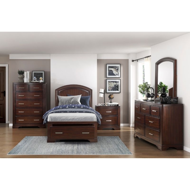 Picture of Twin and Full Platform Bed with Footboard Storage