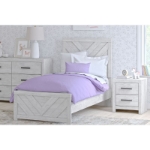 Picture of 31.3"L x 53.94"H Whitewash Five Drawer Chest