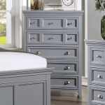 Picture of 36"W x 50"H Grey and White Chest