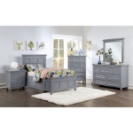 Picture of 36"W x 50"H Grey and White Chest