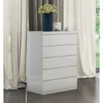 Picture of 36"L x 47"H White Five Drawer Chest
