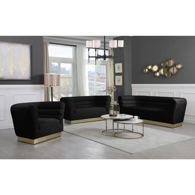 Picture of Velvet Loveseat, Sofa and Chair