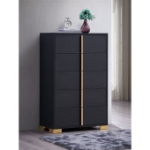 Picture of 31.5"L x 49.5" White or Black Five Drawer Chest