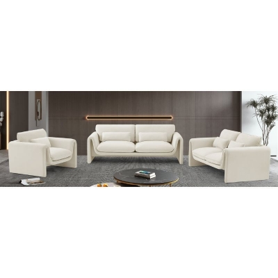 Show details for Velvet Loveseat, Sofa and Chair Picture of Velvet Loveseat, Sofa and Chair