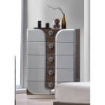 Picture of 30.12"L x 43.5"H Grey Silver 5 Drawers Chest