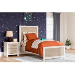 Picture of Matte white finish Twin Bed