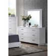 Picture of Gloss white finish Dresser and Mirror
