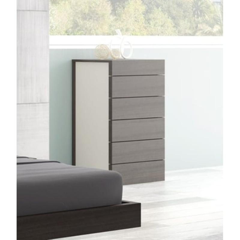 Picture of 23.6"L x 46.3"H Light Grey Wenge 6 Drawers Chest