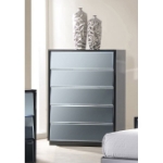 Picture of 33.07"L x 45.67"H Gloss Black 5 Drawers Chest
