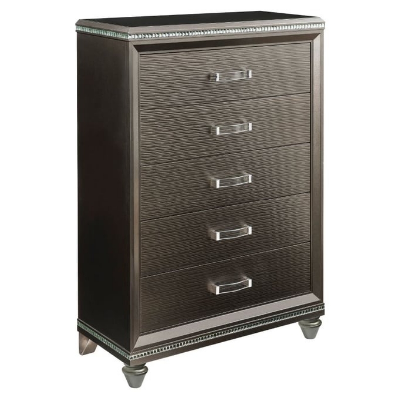 Picture of 38"L x 54"H Dark Champagne Wood Chest