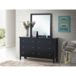 Picture of Black, White, Silver or Espresso Dresser and Mirror
