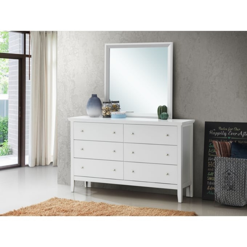 Picture of Black, White, Silver or Espresso Dresser and Mirror
