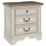 Picture of White Three Drawer Night Stand